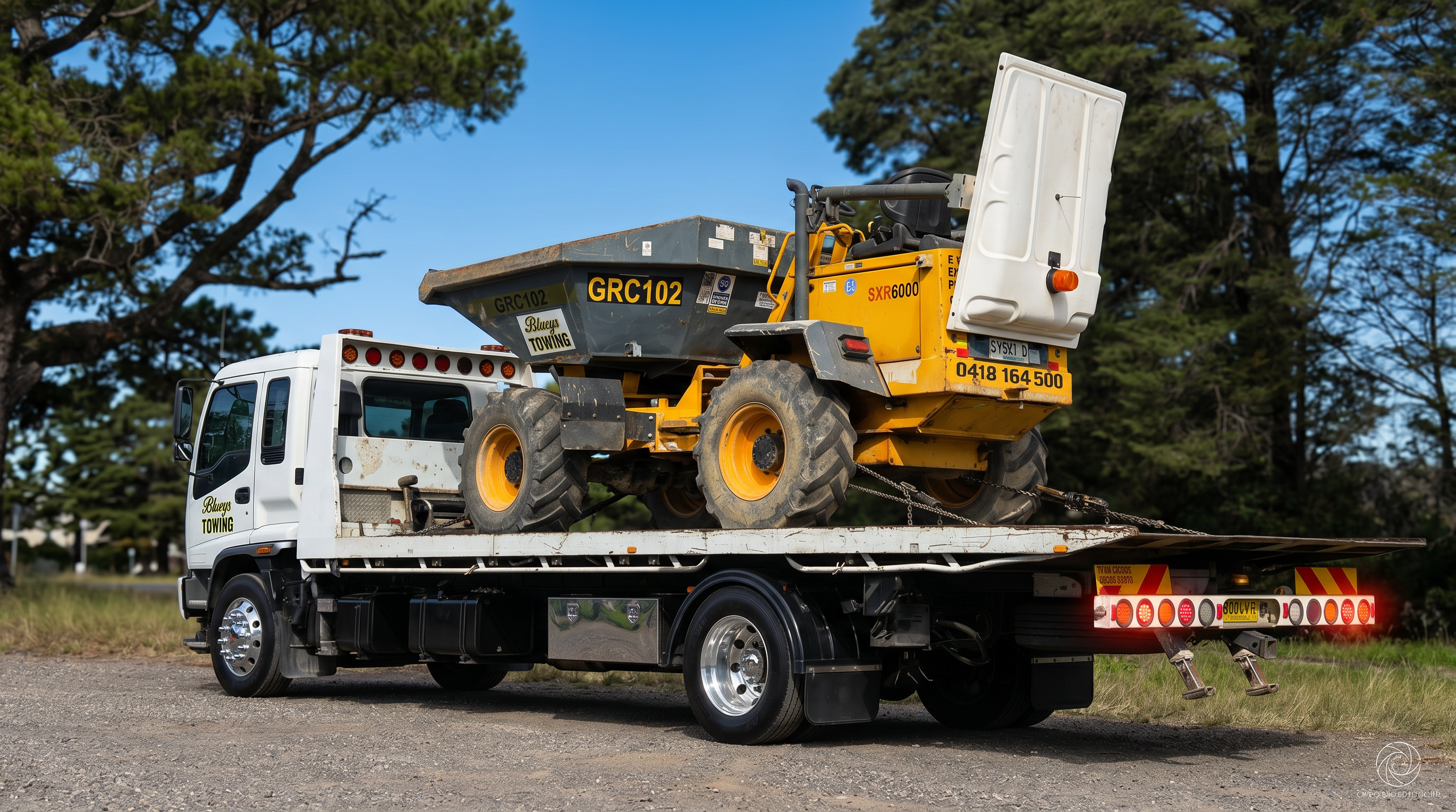 Blueys Towing transporting heavy machinery — Blue Mountains